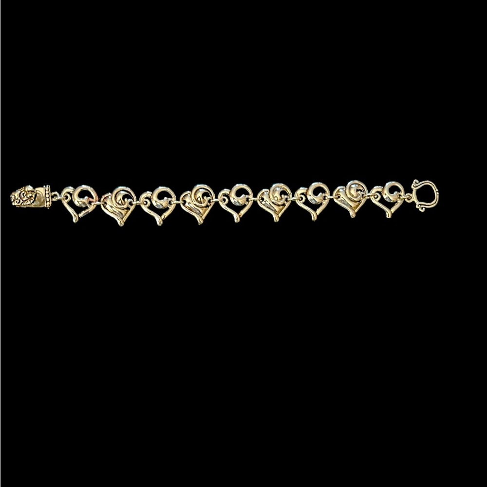 Silver Heart Link Bracelet